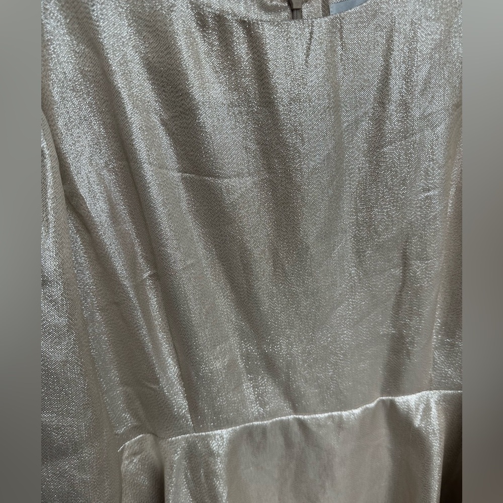 Dainty Jewells Shimmering Cream Midi Dress - Picture 4 of 4